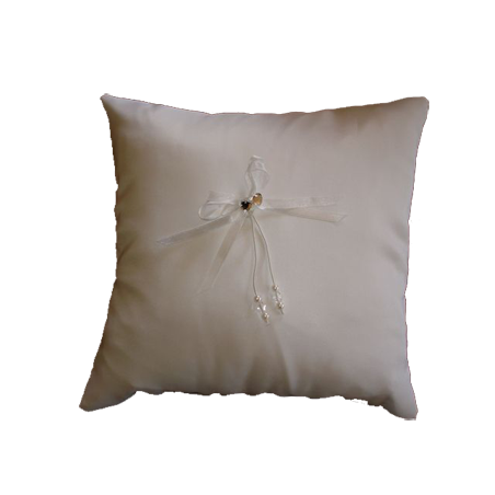 Coussin 30 x 30 cm en Satin Bleu