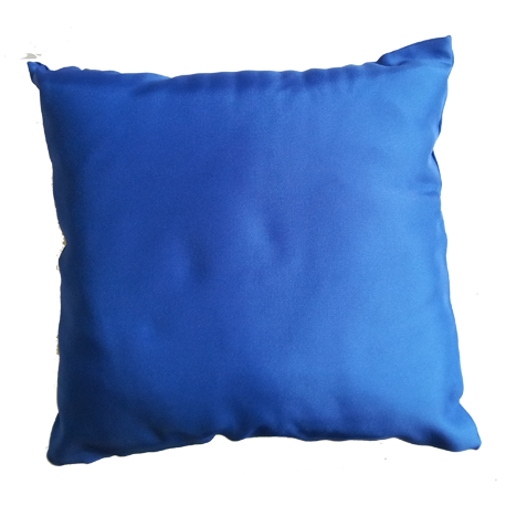 Coussin 40 x 40 cm en Satin Bleu