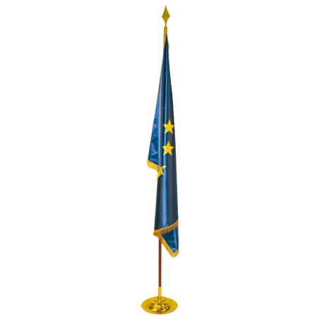 Drapeau de prestige en satin Europe