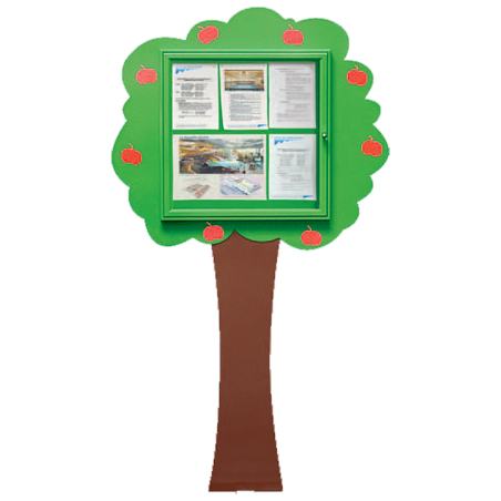 Arbre d'information mural - vitrine 6 A4