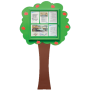 Arbre d'information mural - vitrine 6 A4