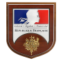 Ecusson porte-drapeaux République Française - modèle Prestige