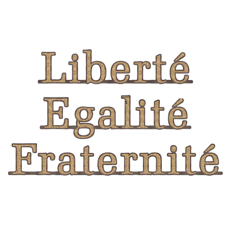 Lettres de façade en bronze - Liberté Egalité Fraternité