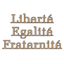 Lettres de façade en bronze - Liberté Egalité Fraternité