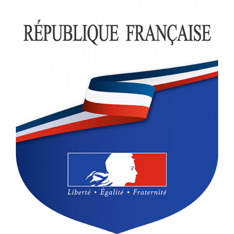 Ecusson porte-drapeaux République Française