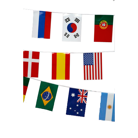 Guirlande Aléatoire Pays du Monde 10 mètres