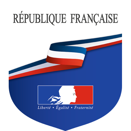 Ecusson porte-drapeaux République Française - Spécial école