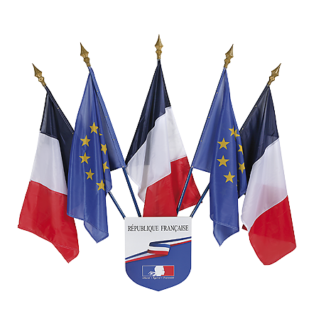 Ecusson porte-drapeaux République Française - Spécial école