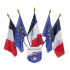 Ecusson porte-drapeaux Liberté Egalité Fraternité