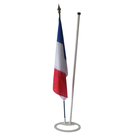 Pied avec drapeau ou mât aluminium