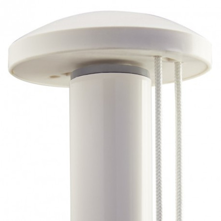 Pommeau blanc pour mât événementiel