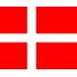 Lot de 100 drapeaux de table Danemark en plastique