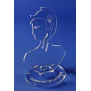 Buste de bureau en Plexiglas cristal