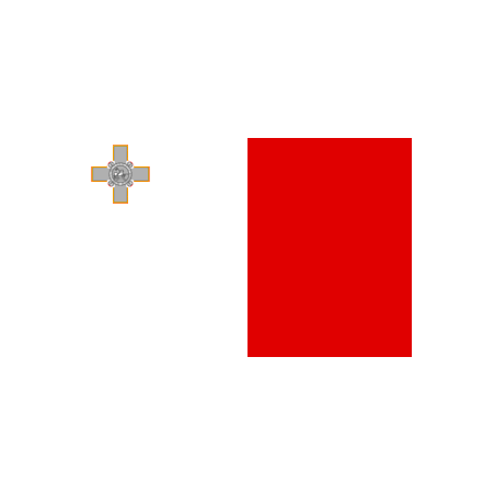 Drapeaux Malte à agiter 9.5 x 16 cm - Lot de 100