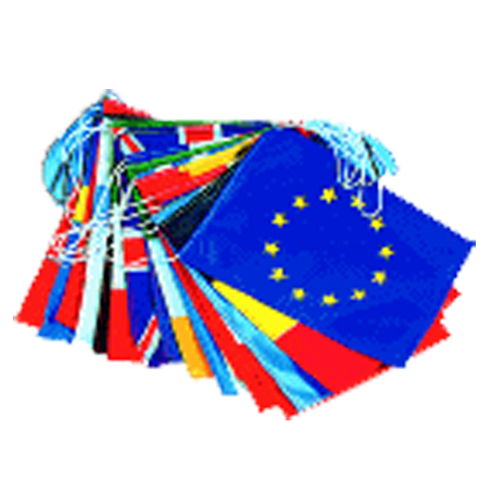Guirlande pavillons pays membres de l'U.E. 10 m - PLASTIQUE