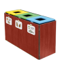 Corbeille de tri sélectif bois
