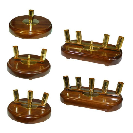 Pieds bois et laiton