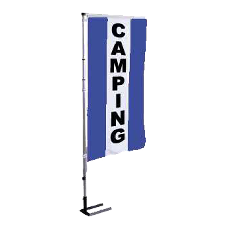 Bannière verticale Camping avec bandes 
