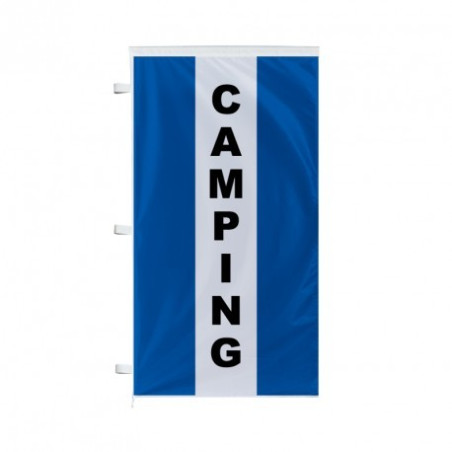 Bannière verticale Camping avec bandes 