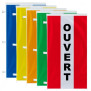Bannière verticale Ouvert avec bandes 