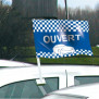 Drapeau de voiture Ouvert - Bleu