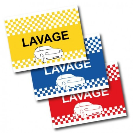 Drapeau de voiture Lavage - Bleu