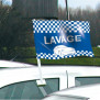 Drapeau de voiture Lavage - Bleu