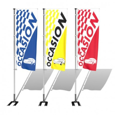 KIT Garage 1 Mât téléscopique + 1 bannière Occasion Série 2