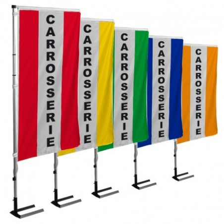 KIT complet Carrosserie 1 Mât téléscopique + 1 bannière verticale