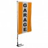 KIT complet Garage 1 Mât téléscopique + 1 bannière verticale orange