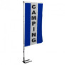 KIT complet Camping 1 Mât téléscopique + 1 bannière verticale bleu
