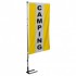 KIT complet Camping 1 Mât téléscopique + 1 bannière verticale jaune
