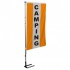 KIT complet Camping 1 Mât téléscopique + 1 bannière verticale orange