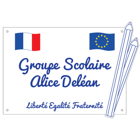 Panneau de Façade Ecole Personnalisé Crayons - Exemples