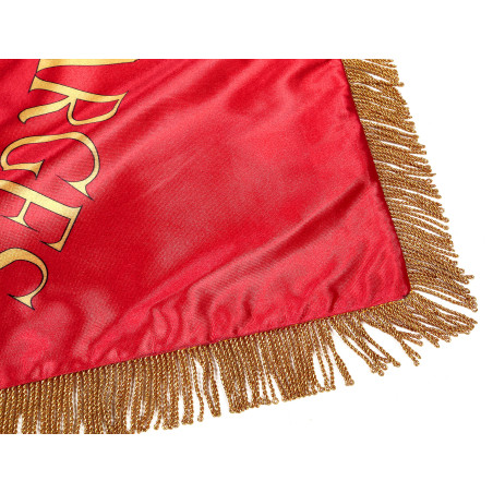 Drapeau imprimé en satin brillant