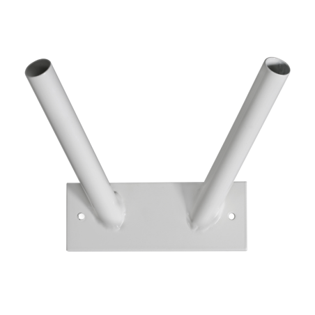 Porte-drapeau mural oblique 2 places