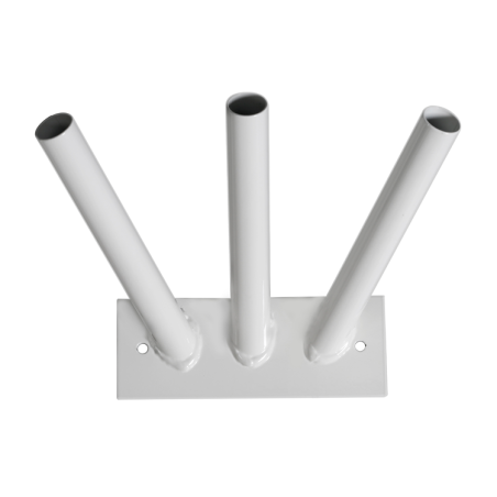 Porte-drapeau mural oblique 3 places