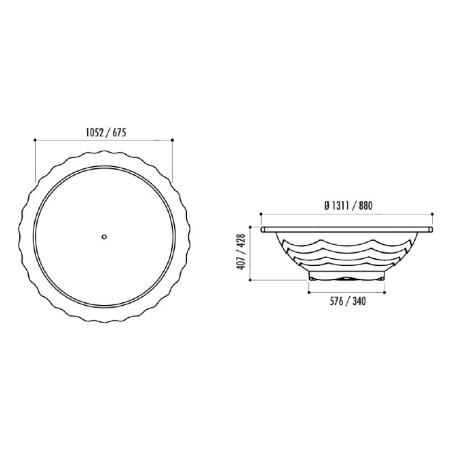 Jardinière Barcelona en fonte - Diam. 1311 mm