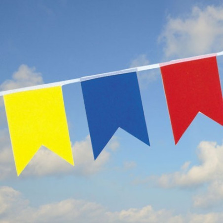 Guirlande multicolore en plastique fanions Queue de pie