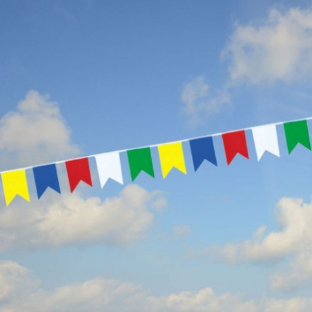 Guirlande multicolore en plastique fanion queue de pie