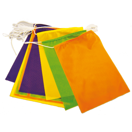 Guirlande pavillons multicolores 10 m - maille