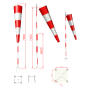 Mât STNA 7.4 mètres + girouette diam. 100