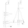 Mât simple 4 mètres + girouette diam. 30