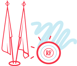 Pin's et broches porte drapeau